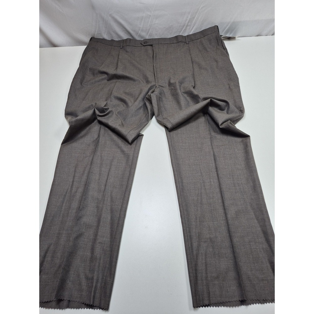Palm Beach Dress Pants Mens 58x36 Gray Wool Pleated Straight Reflex Unhemmed NWT